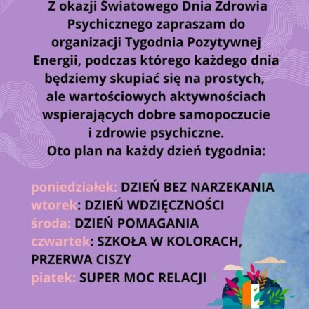 Tydzień pozytywnej energii w naszej szkole