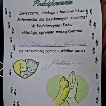 🐾 Zbiórka karmy i przekazanie darów do schroniska
