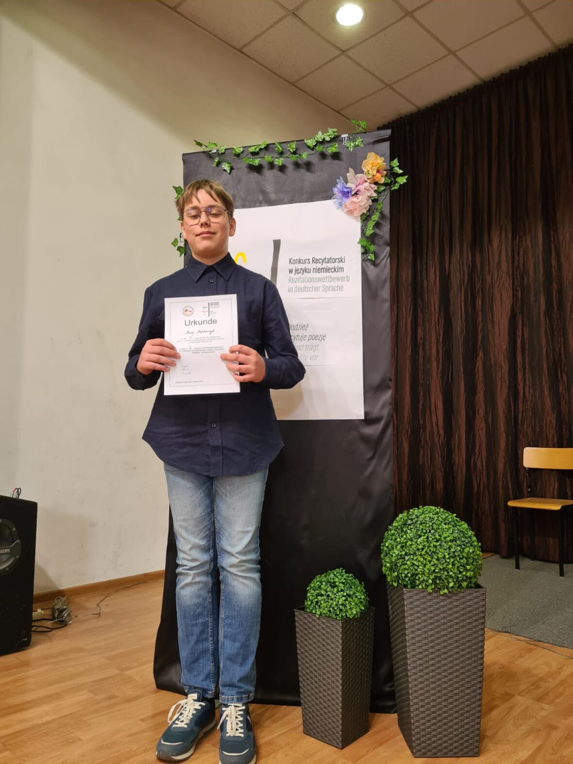 🌟 Sukces naszego ucznia w konkursie recytatorskim!